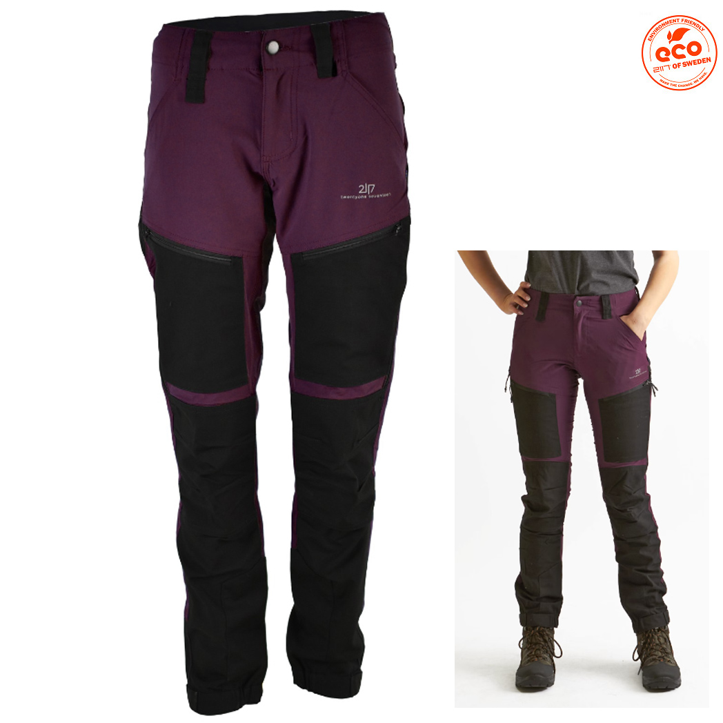 2117 OF SWEDEN - Stojby Damen Trekkinghose, lila schwarz