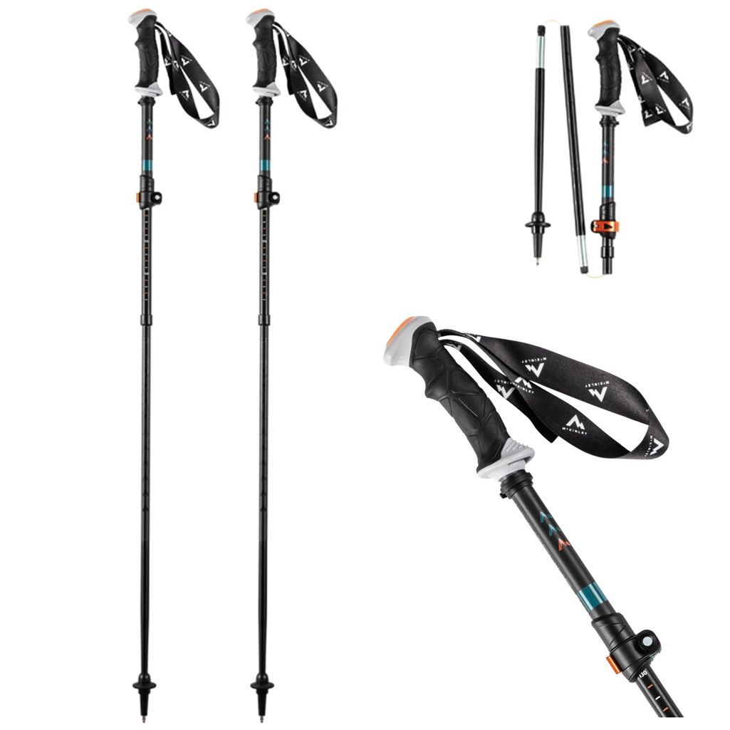McKINLEY Whytehike Fold Alu Carbon faltbare Stöcke mit Außenklemmung