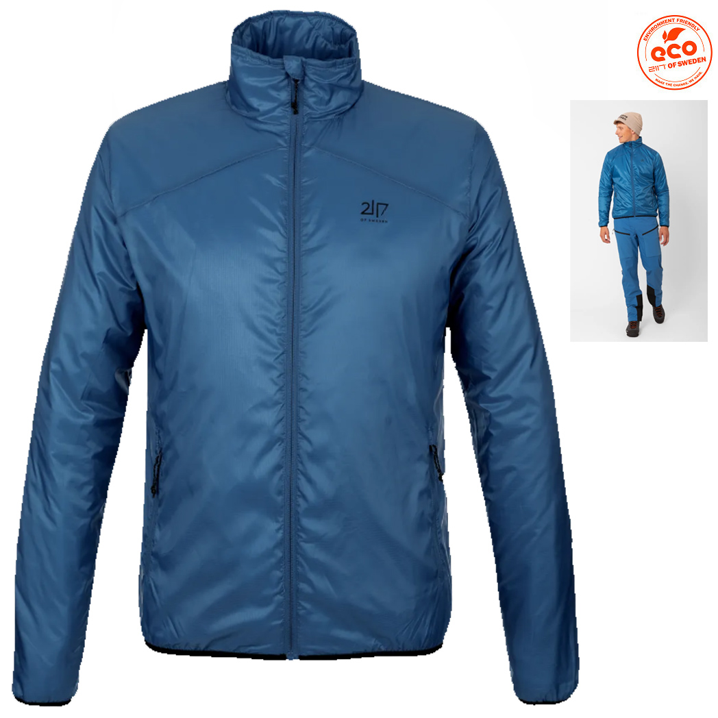 2117 OF SWEDEN - Porjus Merino Hybridjacke Herren, blau