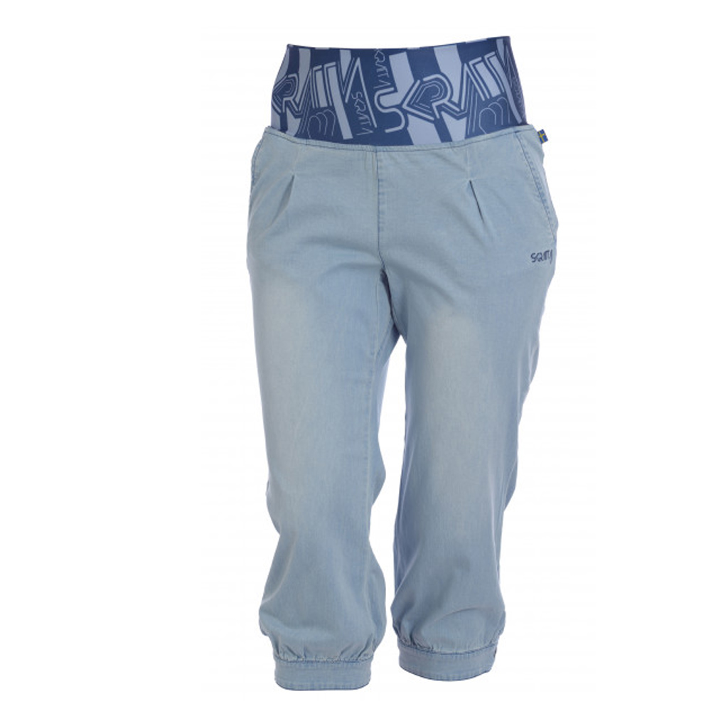 Skratta Zoe 3/4 Pant Damen Stretch-Kletterhose & Freizeit-Capri, blau