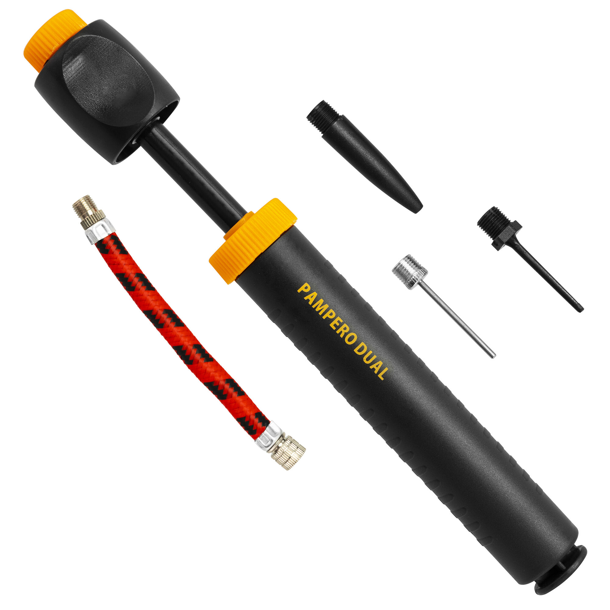 Spokey – PAMPERO DUAL Luftpumpe mit Schlauch & 3 Ventilen, kompakt