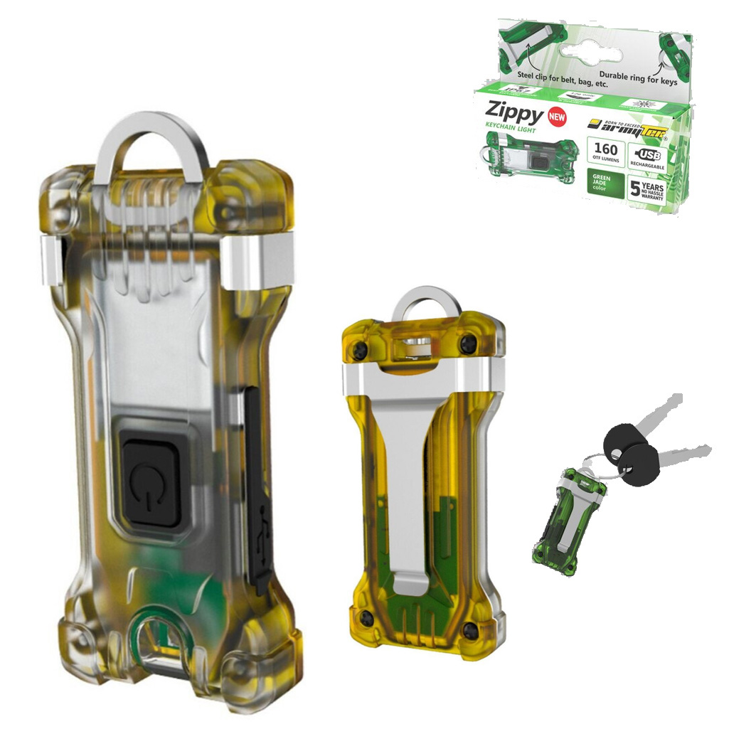 Armytek Zippy Gelb Jade Mini Schlüsselanhänger-Taschenlampe 160 Lumen