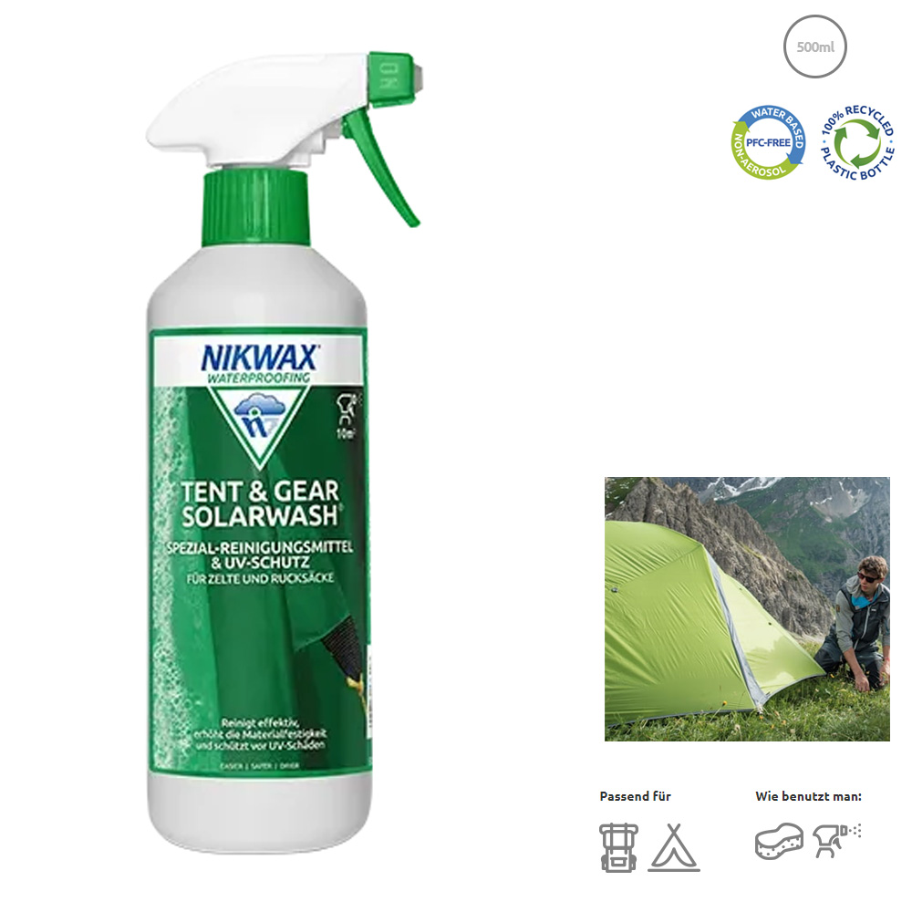 NIKWAX Tent & Gear SolarWash: Reinigen, Schützen, Leben verlängern