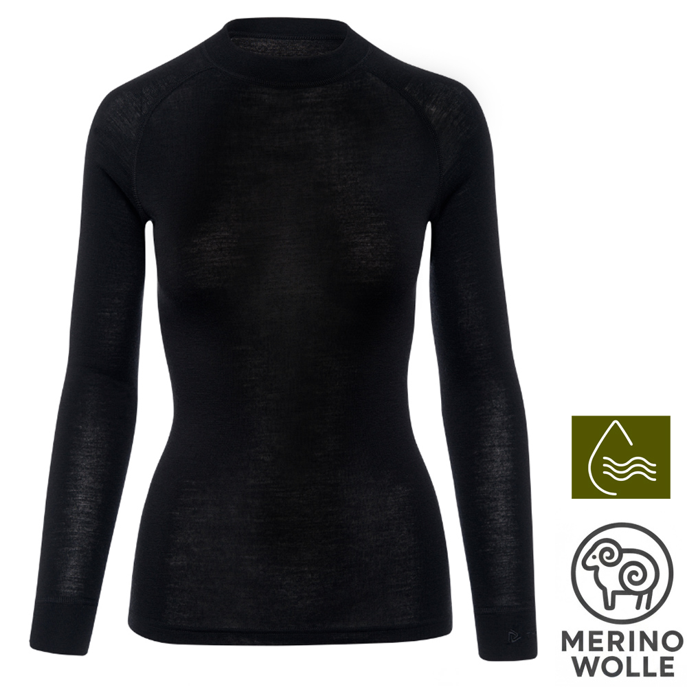 THERMOWAVE - Damen dickeres Merino Warm Long Sleeve Shirt Longshirt