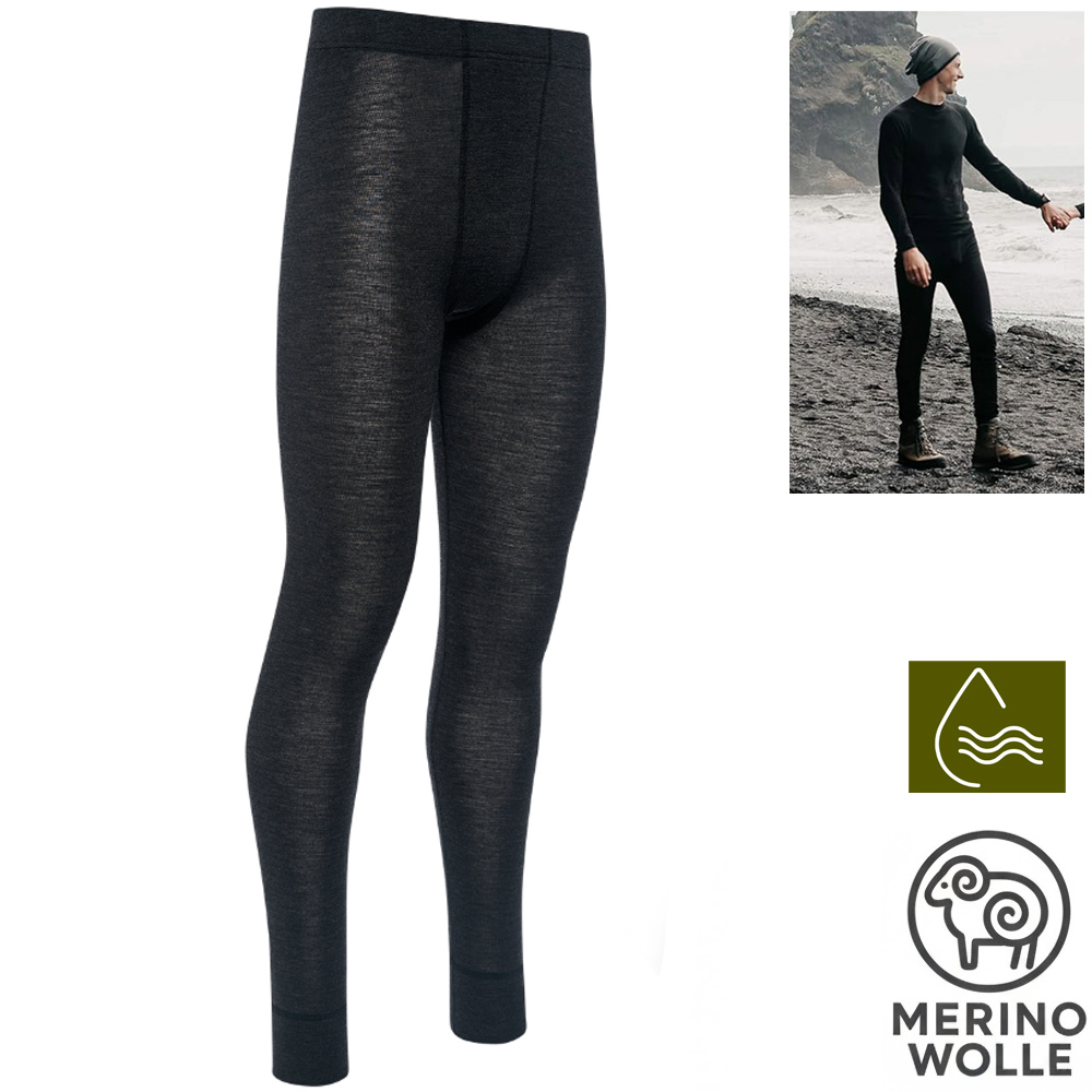Thermowave - Herren Merino dickere WARM Pants Hose, black
