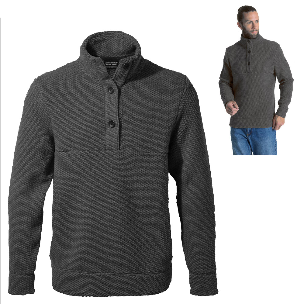 Craghoppers - Ramsay Overhead Jacket Herren Strick-Fleece Pullover, dunkelgrau