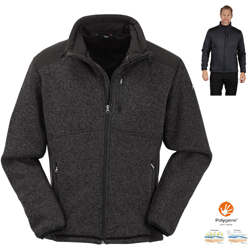 MAUL Sport Brunnthal II Herren Strickfleecejacke – winddicht, warm