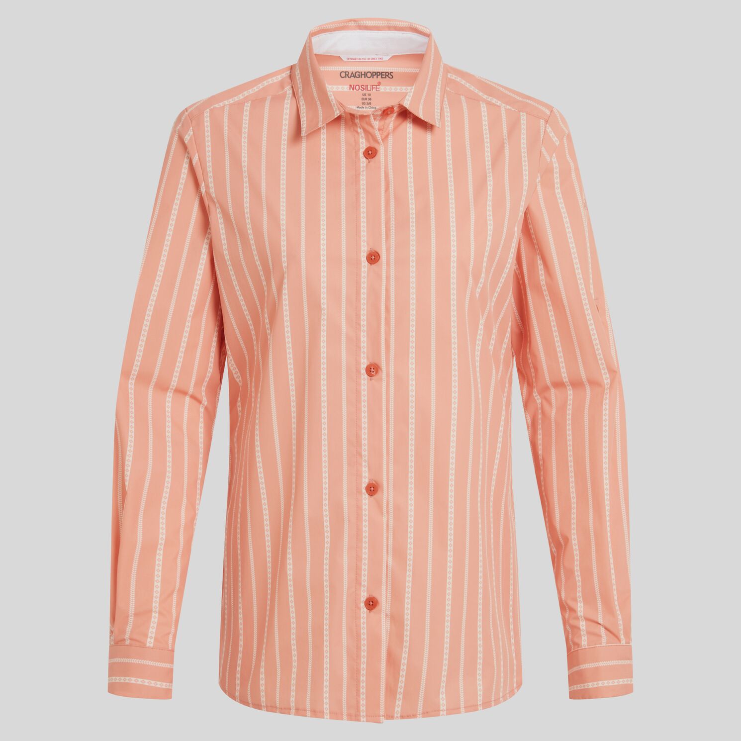 Craghoppers - Nosilife Olaia LS Shirt, langes Hemd Damen Bluse, orange