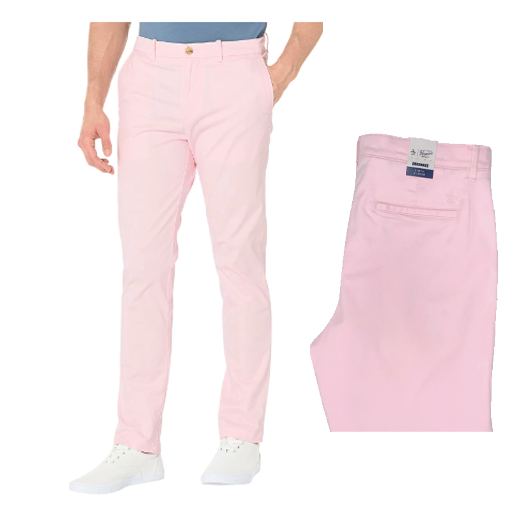 ORIGINAL PENGUIN - Herren lange Hose Chino Slim Fit, rosa
