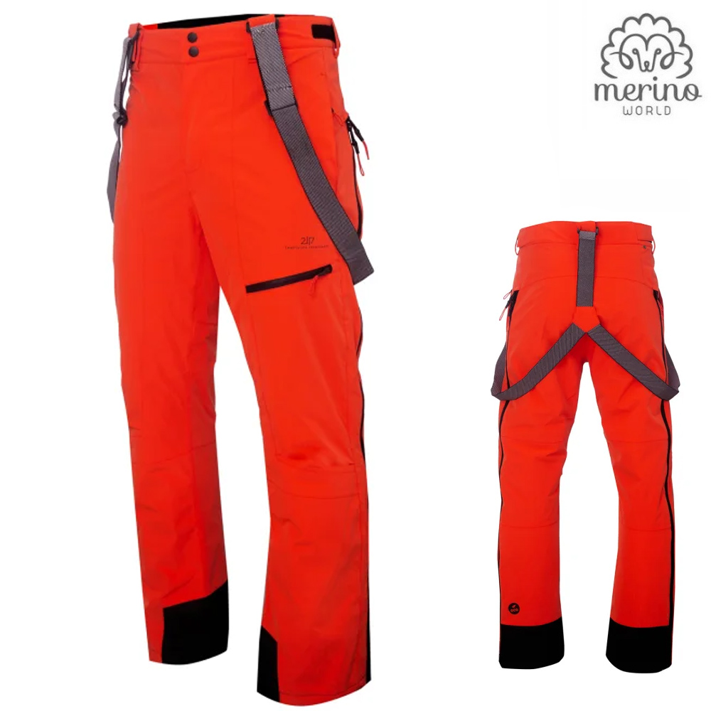 2117 of Sweden - Merino Herren Skihose Ebbared 20K, red orange