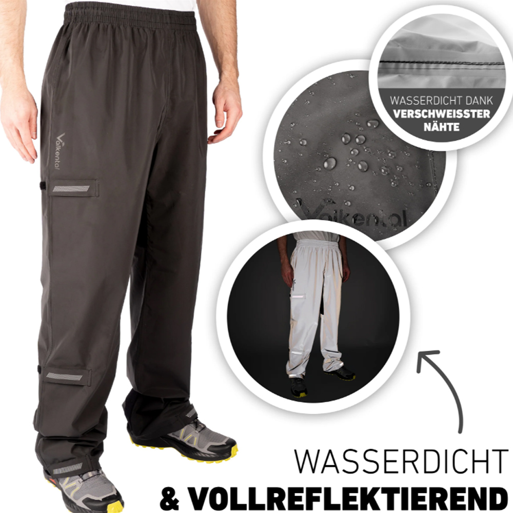 Valkental - ULTIMATE BIKE PANT, Reflektierend & Wasserdicht Regenhose