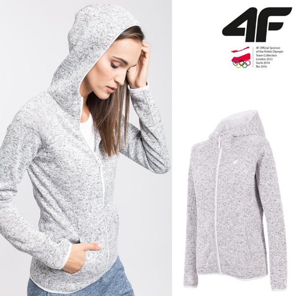 4F - Damen Strick-Fleece Jacke