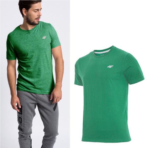4F - Baumwollshirt - Herren T-Shirt - grün