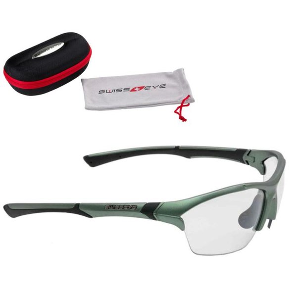 Swiss Eye Steam S Sportbrille Sonnenbrille, grau grün