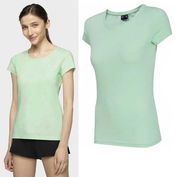 4F- Damen Basic T-Shirt 2020 - minzgrün