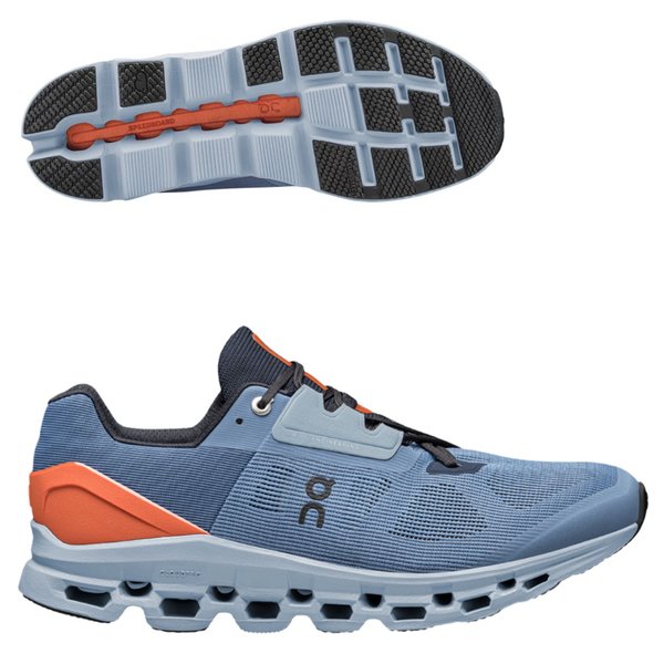 ON Running - Herren Cloudstratus Schuhe Outdoorschuhe, blau rot