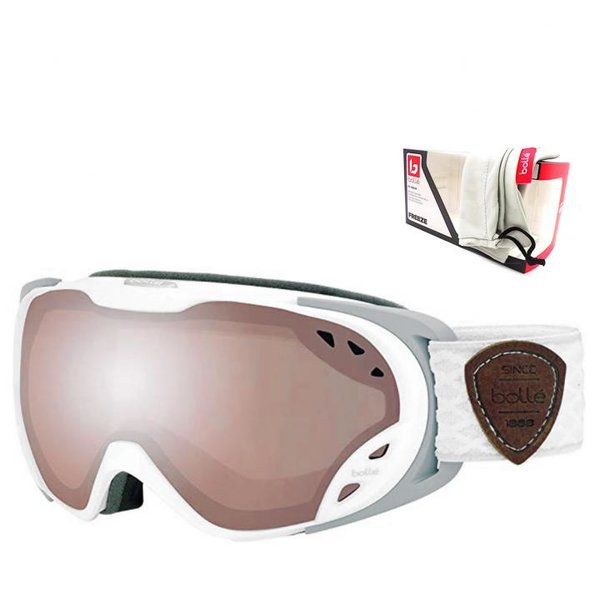 bollé Duschess Skibrille, Winter Brille Anti-Fog, UV Protection, white matt