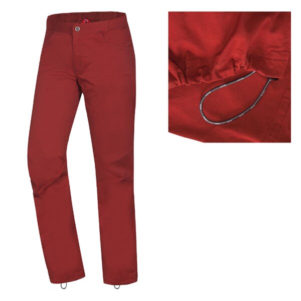OCUN - Drago pants - Leichte Herren Kletterhose aus Baumwolle mit Stretch, rot