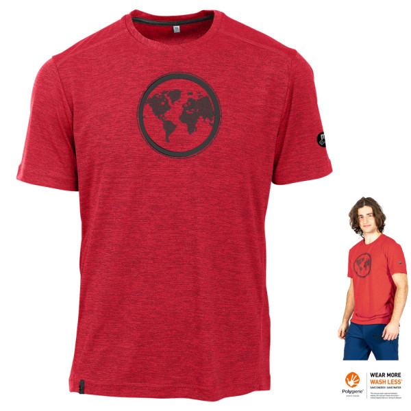 Maul - Earth Fresh 2, hochfunktionelles Herren T-Shirt, rot