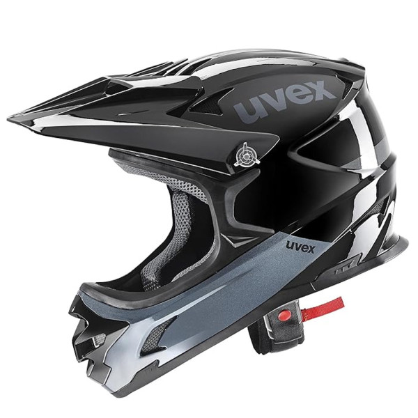 Uvex Hlmt 10 Fahrradhelm MTB Helm Fullface, schwarz 54-56 cm