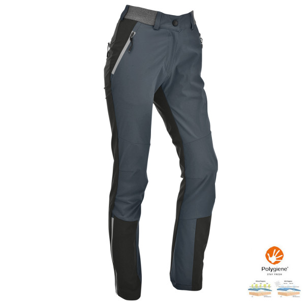 Maul - Via delle Dee sportliche elastische Outdoorhose, schwarz grau