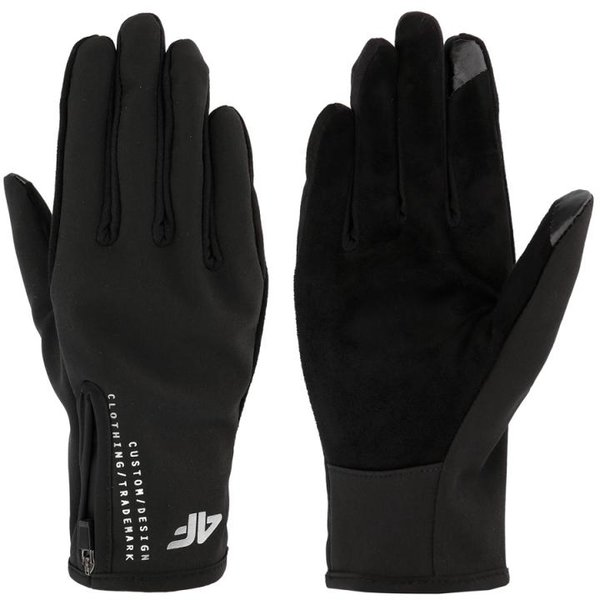 4F - Sport Softshellhandschuhe Sporthandschuhe, schwarz