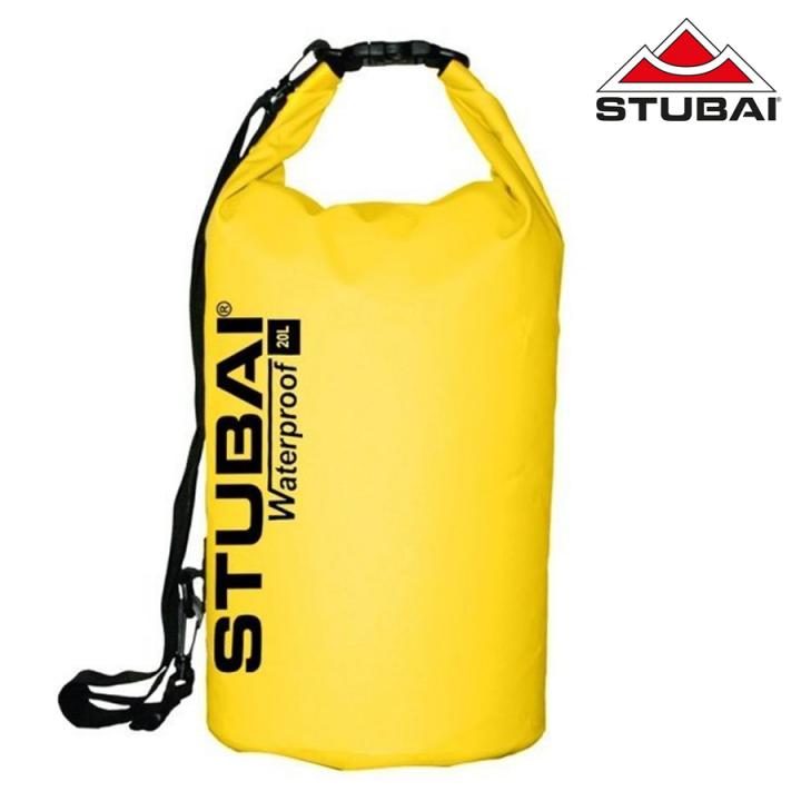 hive outdoor Stubai wasserdichter Packsack dry bag 20L Planenmaterial gelb 