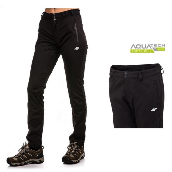4F - NEODRY Aquatech 5000 - Damen Softshellhose Outdoorhose - schwarz
