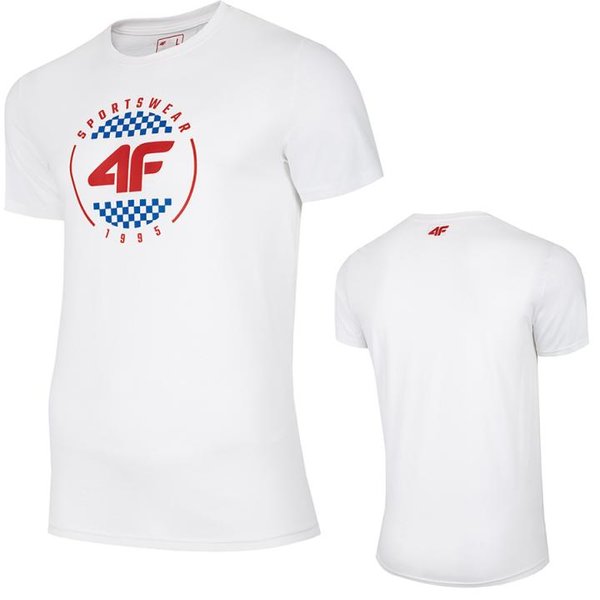 4F - Sports Wear - Herren Basic T-Shirt - weiß