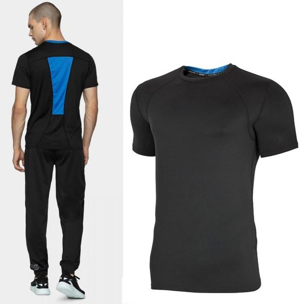 Outhorn - Herren Trainingsshirt - Sport T-Shirt - schwarz blau