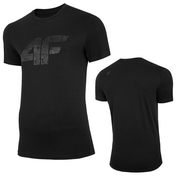 4F - Logo - Herren T-Shirt Baumwolle - schwarz