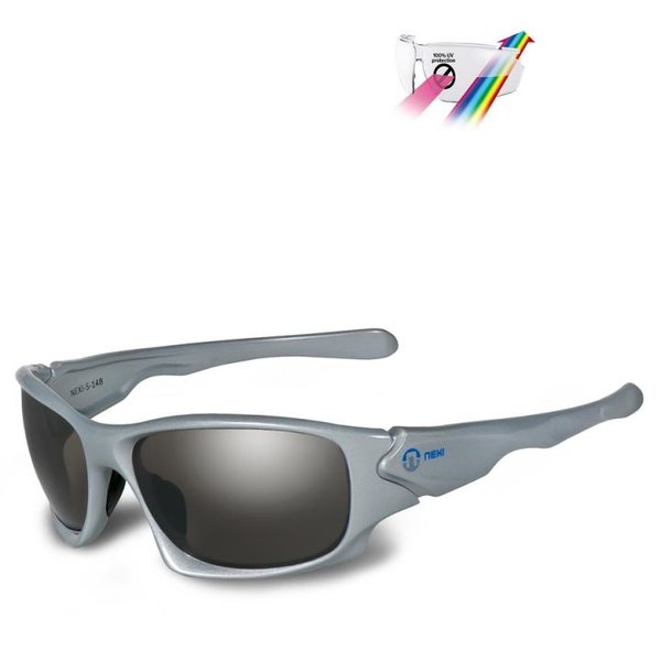 Nexi - S-14B Sonnenbrille Sportbrille, UV Schutz, grau