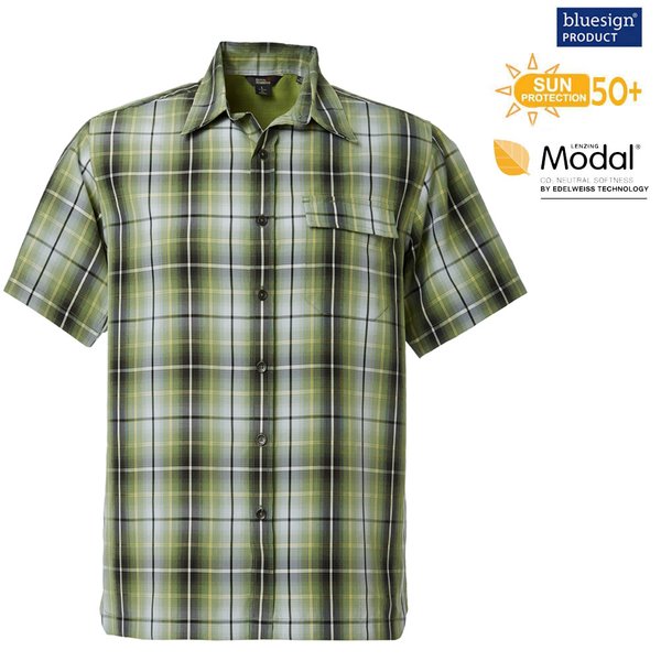 Royal Robbins - Herren Plateau Plaid Plaid S/S Modal Hemd, grün