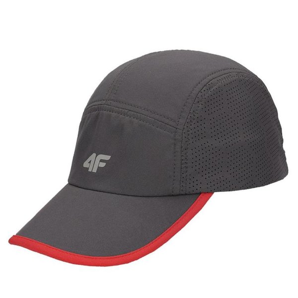 4F - Schildmütze - Cappy - grau rot