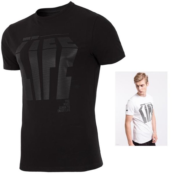 4F- ENJOY LIFE - Herren T-Shirt - schwarz