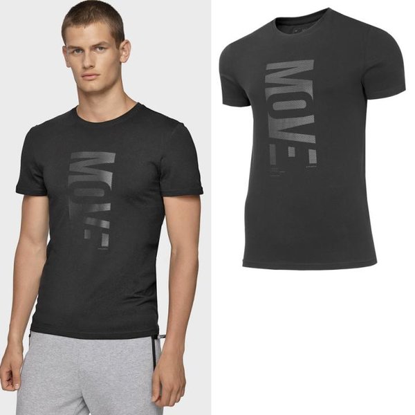 4F - MOVE - Herren Sport T-Shirt - schwarz