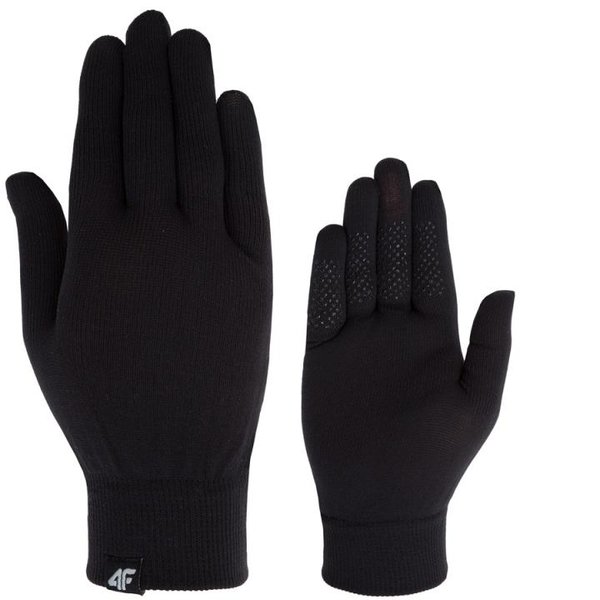4F - Fleece Handschuhe - Winterhandschuhe, schwarz