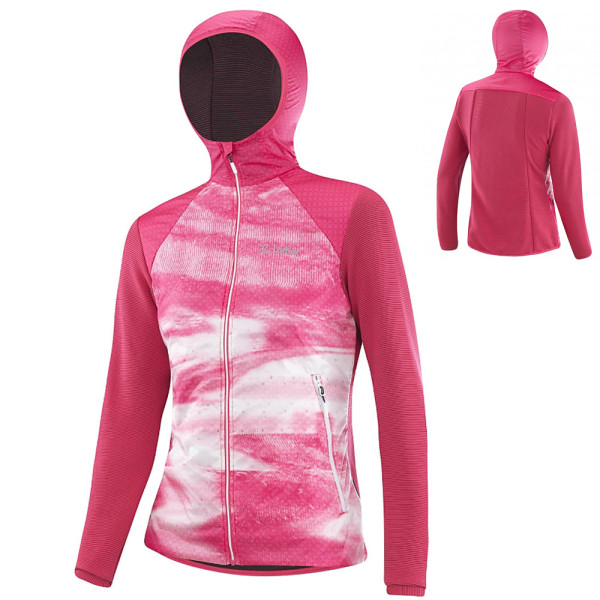 Löffler - Damen Hooded Hybridjacket Speed PL Active Outdoorjacke, rosa