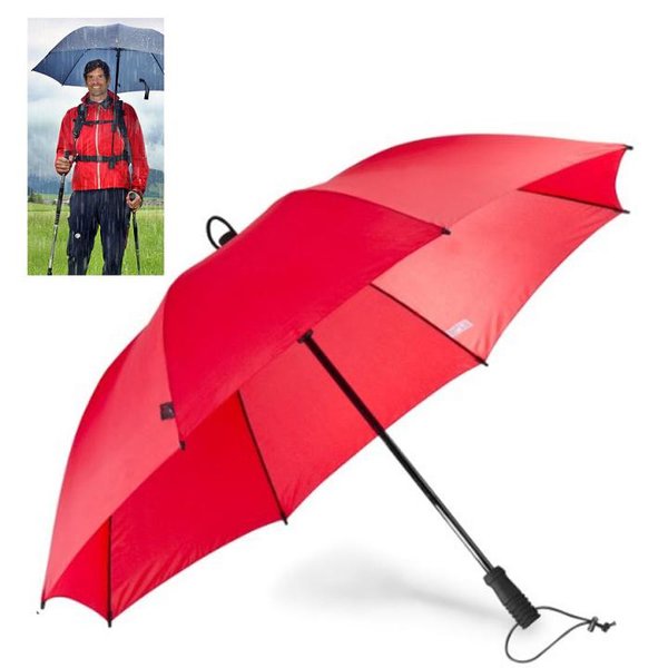 EuroSCHIRM - Göbel - Regenschirm Trekkingschirm - Swing handsfree, rot
