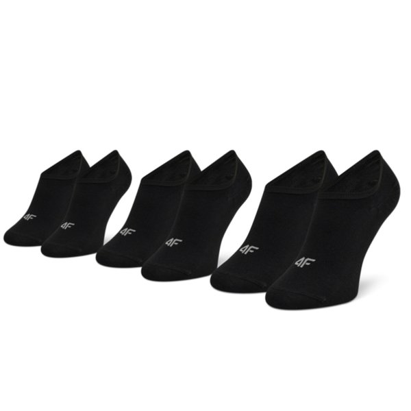 4F - 3er Pack Sneakersocken - Damen Kurzsocken - schwarz