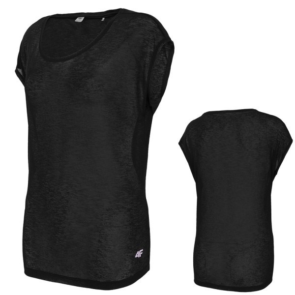 4F - Damen Fitness Tank Top - Sportshirt, schwarz