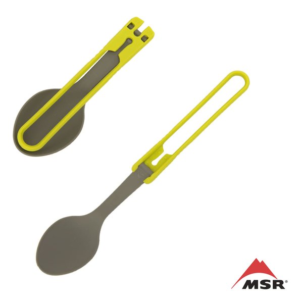 MSR - praktischer, sehr leichter und faltbarer Campinglöffel - Klapplöffel - grün