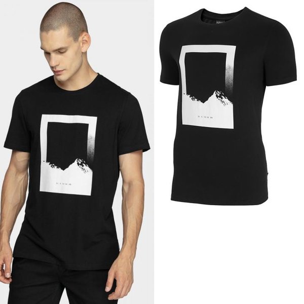 Outhorn - Herren T-Shirt Baumwolle - schwarz