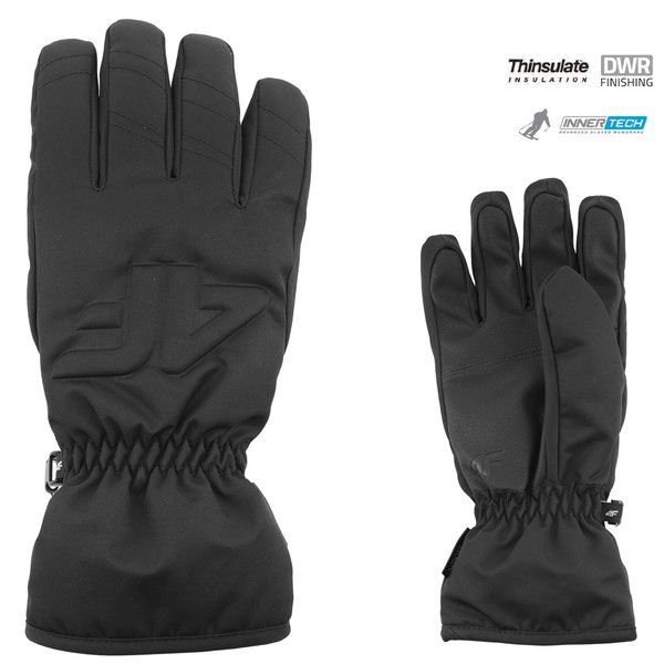 Thinsulate - 4F Marken Skihandschuhe Winterhandschuhe - schwarz