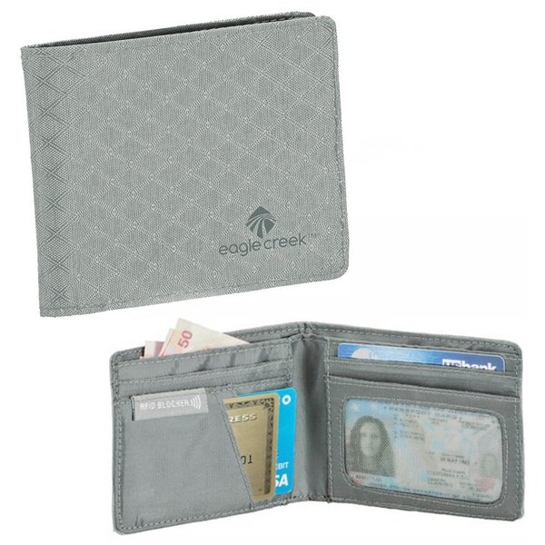 Eagle Creek - RFID International Bi-Fold Wallet- Geldbeutel - Geldbörse - Brieftasche - grau
