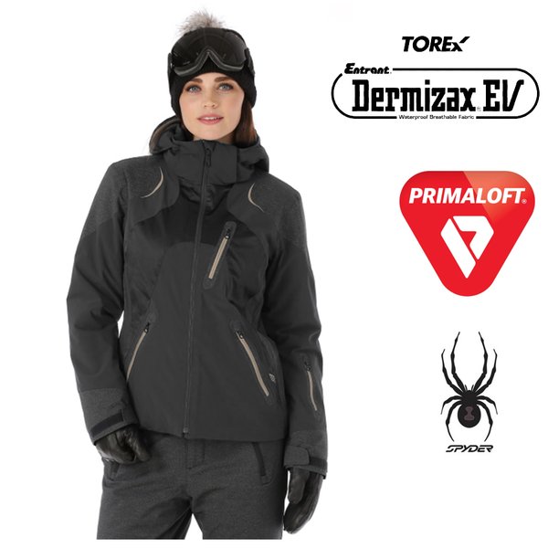 Spyder - Damen Primaloft Torex Skijacke Winterjacke Labyrynth Jacket, schwarz