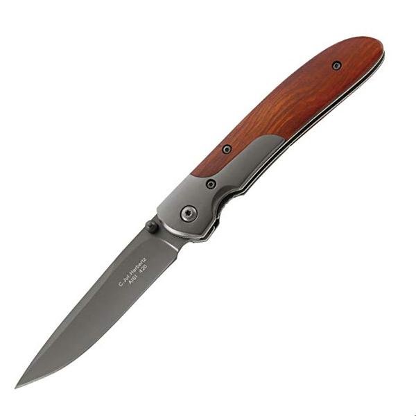 Herbertz Einhandmesser, 420-Stahl, Titanbeschichtung Messer, grau, M