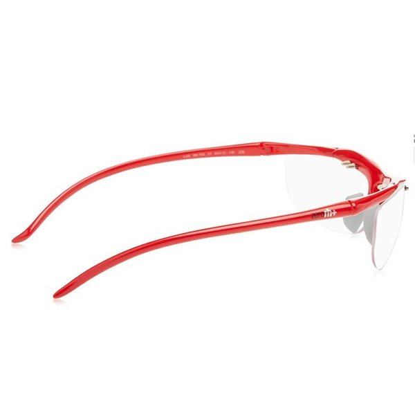 rh+ Lux A. Fit, Sonnenbrille Unisex Erwachsene Einheitsgröße Red Clear Sportbrille, rot