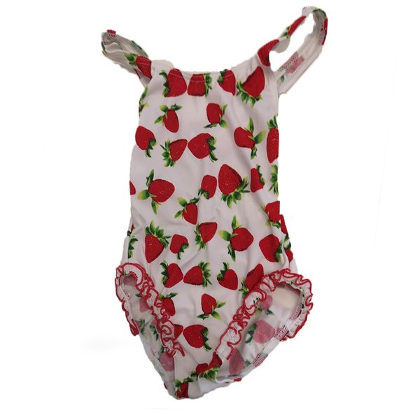 Fashy - Baby Badeanzug - weiß Erdbeerprint