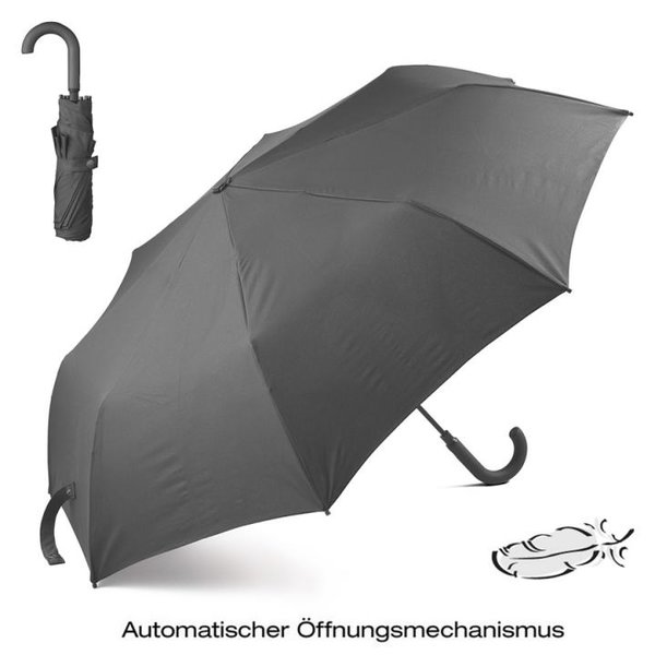 LEXON - leichter Regenschirm mit Automatik Öffnung, grau